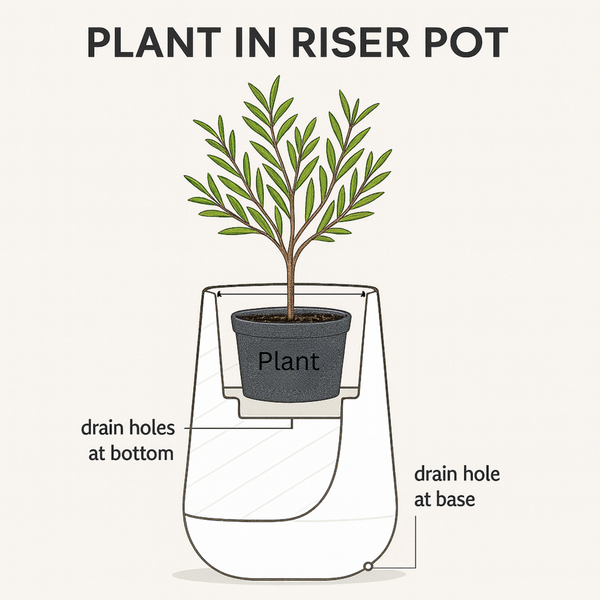 Set of 2 Modern Tall Indoor Self Watering Decorative Plant Pot, 33 in Contemporary Flower Pot Home, Office, Garden Decoration, Gift-Sona Casa