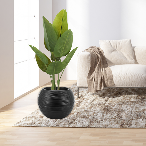 Large Artificial Bird of Paradise, 47" Fake Plant with Base Pot, Indoor Outdoor Living Room, Porch, Patio, Home Decor Gifts