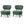 2 Pcs Set of Comfortable Green Fabric Accent Chairs for Lounge, Home, Office, Hotel Decor by Sona Casa