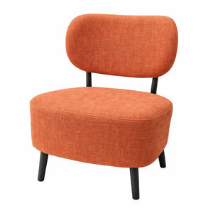 Comfortable Orange Fabric Accent Chair for Lounge, Home, Office, Living Room, Hotel Decor by Sona Casa