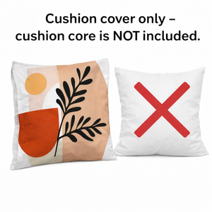 Modern Minimalist Square Cushion Cover, 17 x 17 Inch Farmhouse Bohemian Decorative Pillowcase for Living Room Bedroom by Sona Casa