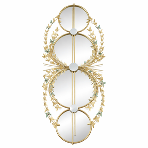 Large Decorative Butterfly Gold Metal Wall Mirror, Decorative Wall Art Home Office Living Room Entryway Decor by Sona Casa