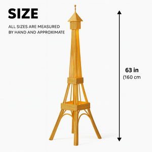 Tall Eiffel Tower LED Floor Lamp 63 inch Modern Decorative Paris France Model with Gold Frame & White LED Ambient, Home Decor Lighting-Sona Casa