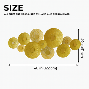 Large Gold Metal Wall Art, Modern Abstract Sculpture, Textured 3D Hanging Decor for Living Room, 120cm Statement Piece-Sona Casa