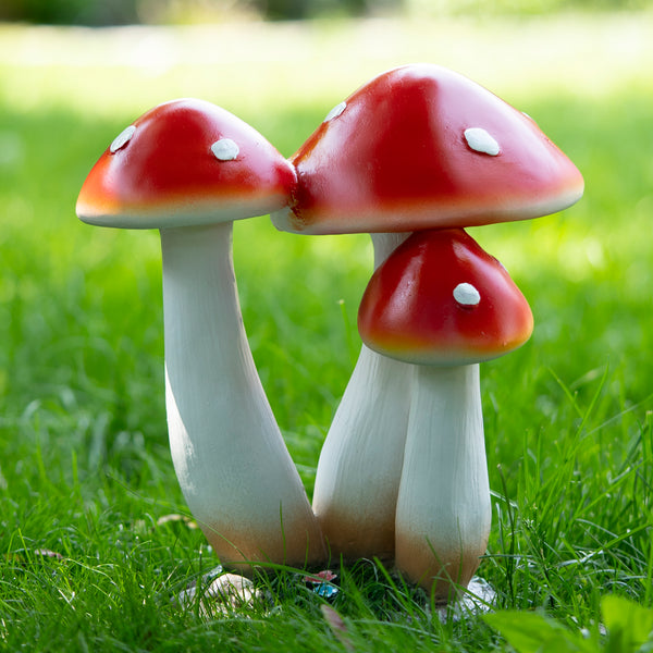 Large Mushroom Garden Decoration - 35cm, Weather Resistant, Fairy Garden Décor by Accent Collection