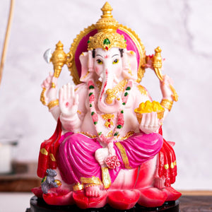 Large Ganesha Statue 23Cm, Resin, Multicolor Hindu God Decor For Home & Car by Accent Collection