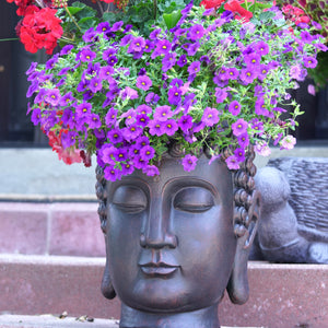 Indoor Outdoor Large Buddha Planter, Unique Home Décor, Patio Decor, Gift by Accent Collection