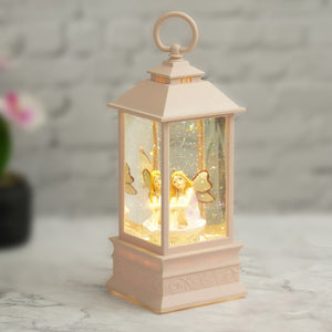 Christmas Gift for Girls and Teens - Pink Snow Globe Lantern with Lights, Music and Motion, with a Cute Little Christmas Fairy by Accent Collection