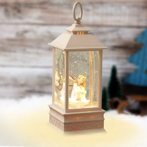 Christmas Gift for Girls and Teens - Pink Snow Globe Lantern with Lights, Music and Motion, with a Cute Little Christmas Fairy by Accent Collection