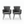 Set of 2 Modern Upholstered Accent Chairs in Gray with Elegant Black Metal Frame, Contemporary Plush Cushioned Seating for Home, Office, Living Room-Sona Casa