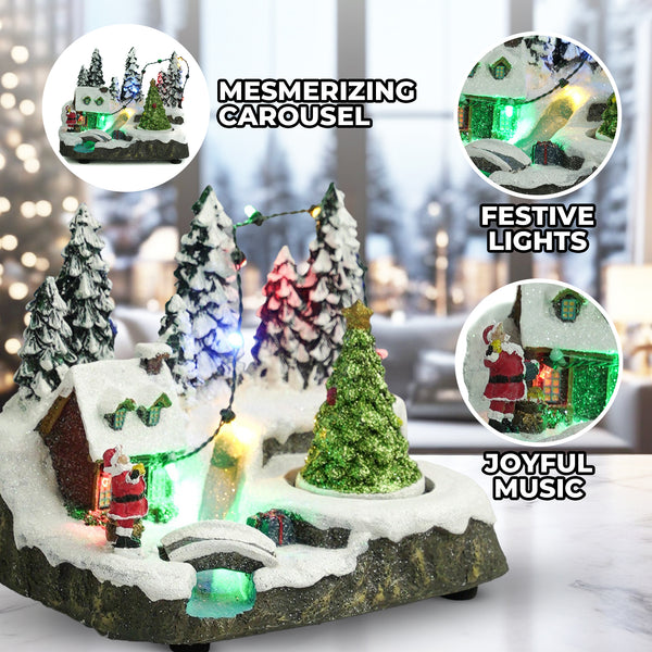 Winter Wonderland 6" Christmas Village Set LED Lighted Xmas Decor