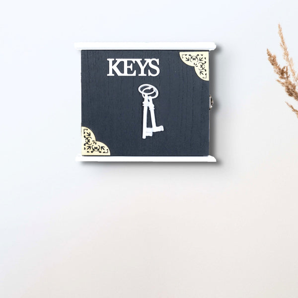 3D Engraved Wooden Key Holder - Wall Mounted, Farmhouse Aesthetic with Decorative Hooks by Accent Collection