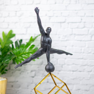 Decorative Statue, Gymnast, Large Indoor Figurine, Tabletop Decor for Living Room or Office by Accent Collection