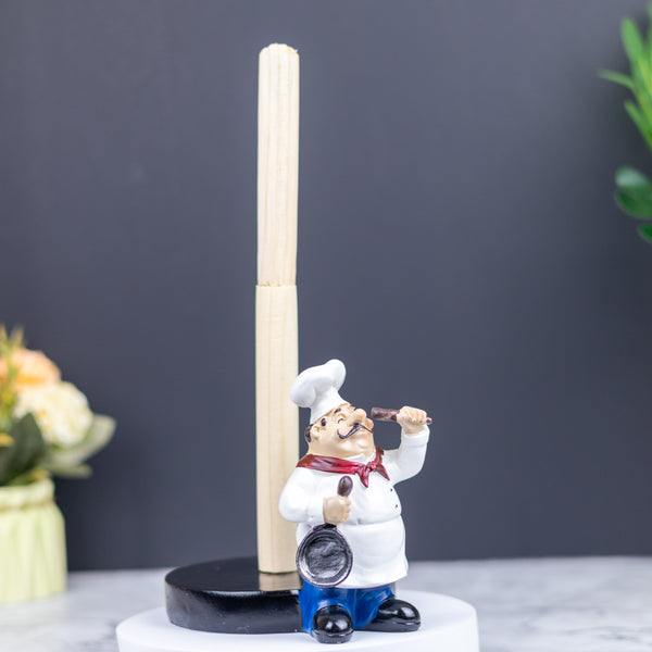 Paper Roll or Towel Holder Featuring Cute Chef, Home, Restaurant, Kitchen Decoration by Accent Collection