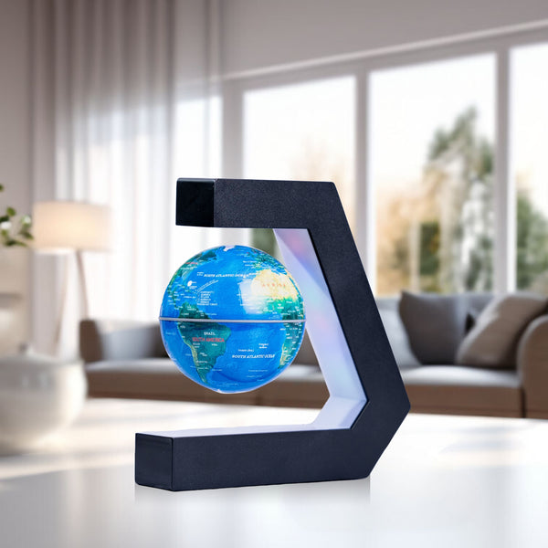 Magnetic Levitating Globe Lamp, LED Light, 7" Silent Floating Earth