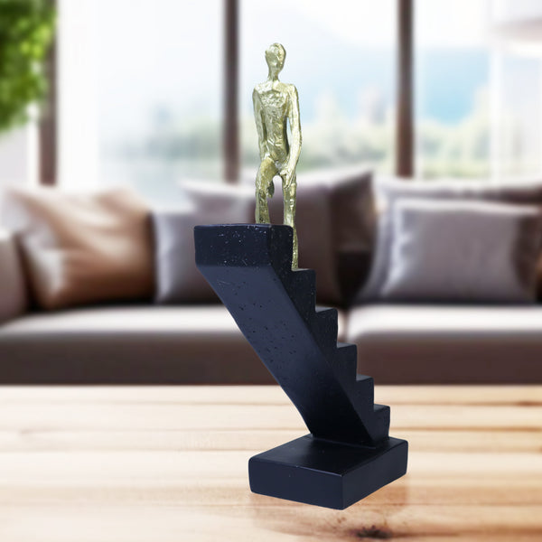 Desk Decor, 10" Black Motivational Statue, 10" Office Cubicle Ornament by Sona Casa