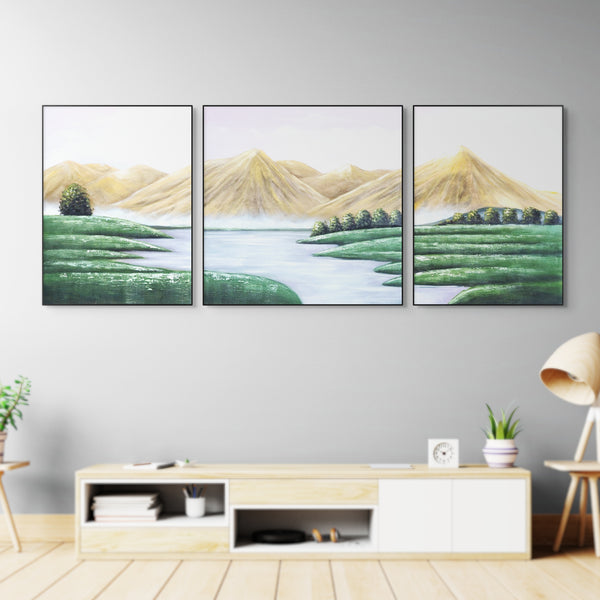 Mountain Canvas Large Scenery Painting, 79" Wall Art Decor Living Room