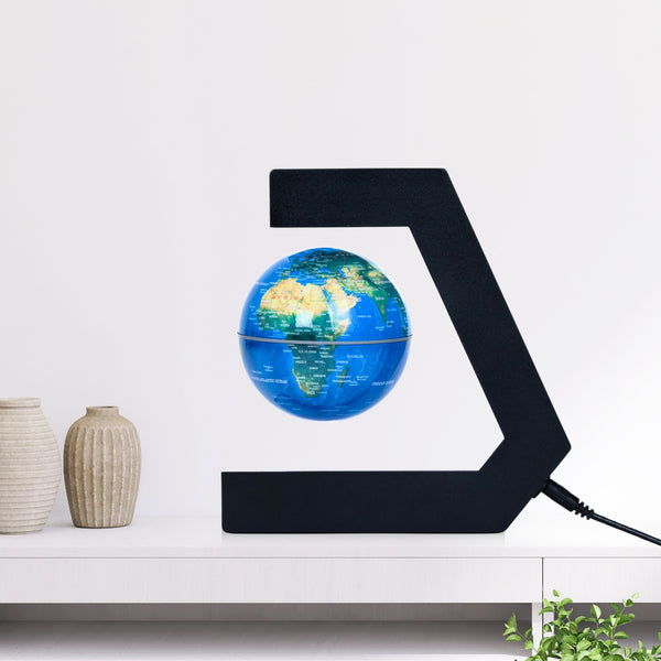 Magnetic Levitating Globe Lamp, LED Light, 7" Silent Floating Earth