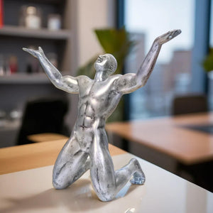 Artistic Roar of Victory Sculpture for Center Table, Silver | Home Decor