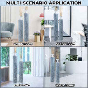 Luxury Metal Tall Vases, Large Floor Vase Set of 2, 32" and 40" Living Room, Home, Office Decor-Sona Casa