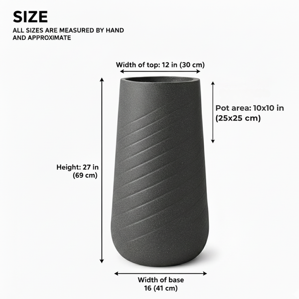 Set of 2 Modern Tall Indoor Self Watering Decorative Plant Pot, 33 in Contemporary Flower Pot Home, Office, Garden Decoration, Gift-Sona Casa