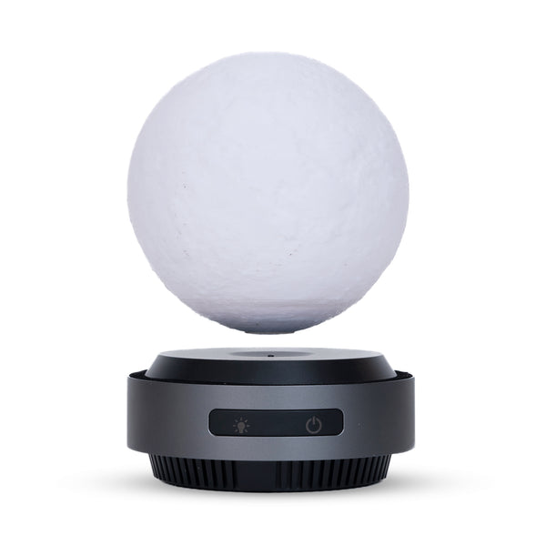 Levitating Moon Lamp, 8" Silent Wireless Floating Desk Decor