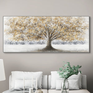 Large Wall Art, Landscape Painting of Forest Trees, Tree Painting, Living Room Canvas Art, Textured Wall Art, Nature Painting by Accent Collection