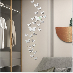 30 pcs DIY Acrylic Butterfly Mirror Wall Stickers for Home Decor