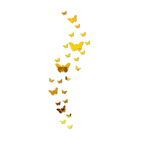 30 pcs DIY Acrylic Butterfly Mirror Wall Stickers for Home Decor