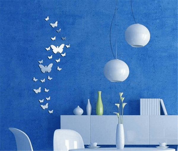 30 pcs DIY Acrylic Butterfly Mirror Wall Stickers for Home Decor