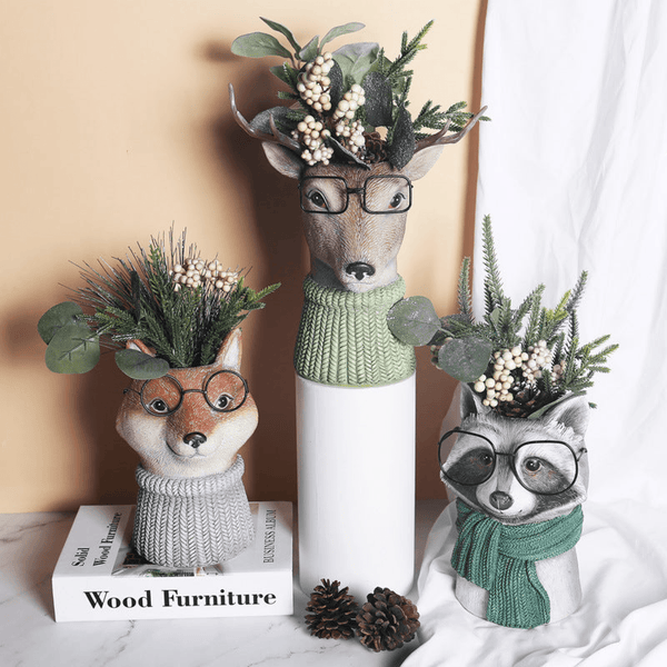 Animal Face Design Vase by Accent Collection