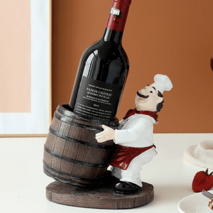 Barrel Style Chef Wine Rack, 8" Functional Kitchen Restaurant Decor