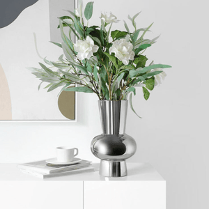 Chrome plated ceramic vase for Home Décor