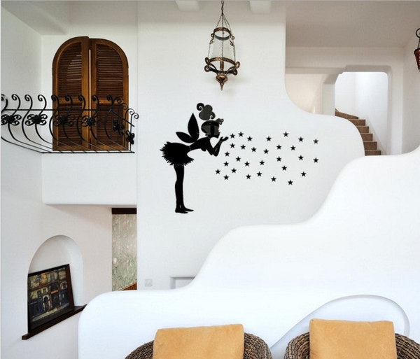 Fairy Blowing Stars 3D Decorative DIY Wall Sticker for Home Decoration