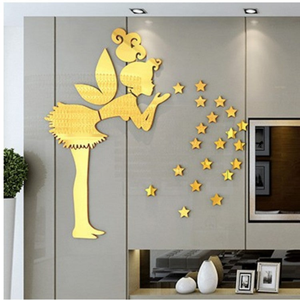 Fairy Blowing Stars 3D Decorative DIY Wall Sticker for Home Decoration