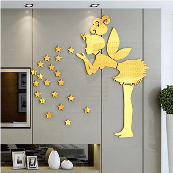 Fairy Blowing Stars 3D Decorative DIY Wall Sticker for Home Decoration