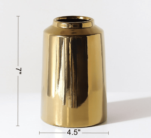 Gold Ceramic Vase for Home Decoration