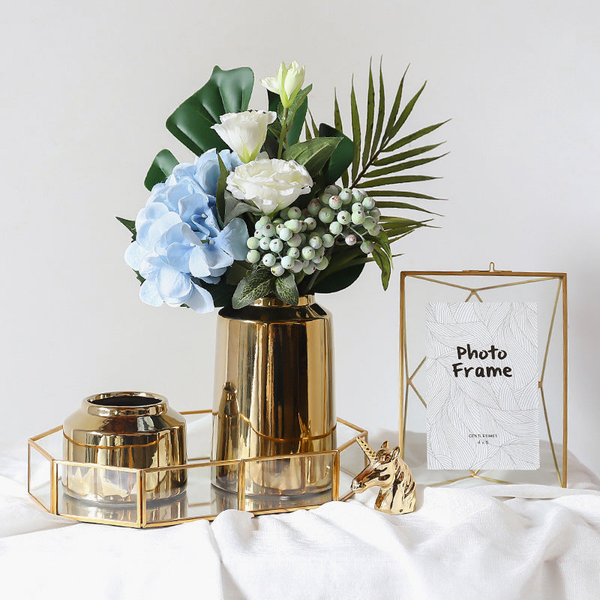 Gold Ceramic Vase for Home Decoration