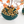 Green Flower Pattern Round Vase, Bud Vase, Golden Highlights