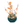 Green Flower Pattern Round Vase, Bud Vase, Golden Highlights