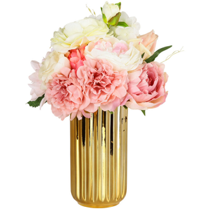 Pair of Gold Luxury Ceramic Vase For Home Decor or Gifts