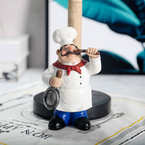 Paper Roll, 12" Towel Holder Cute Chef, Home, Restaurant, Kitchen Decor