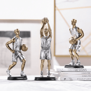 Set of 3, Basket Ball Player Statues for Home Décor