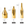 Set of 3 Golden Ceramic Bottle Vases