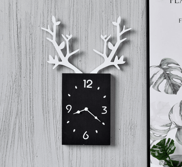 Wooden Deer Clock for Home Décor
