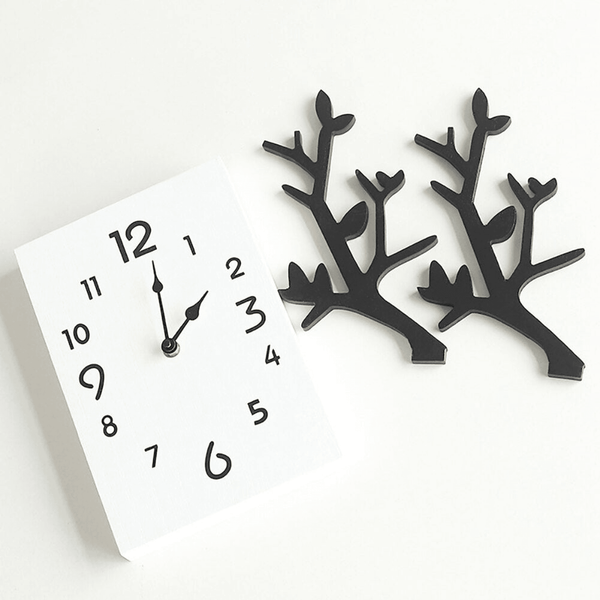 Wooden Deer Clock for Home Décor