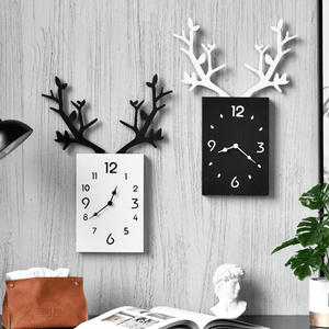 Wooden Deer Clock for Home Décor