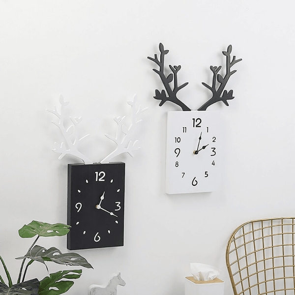 Wooden Deer Clock for Home Décor