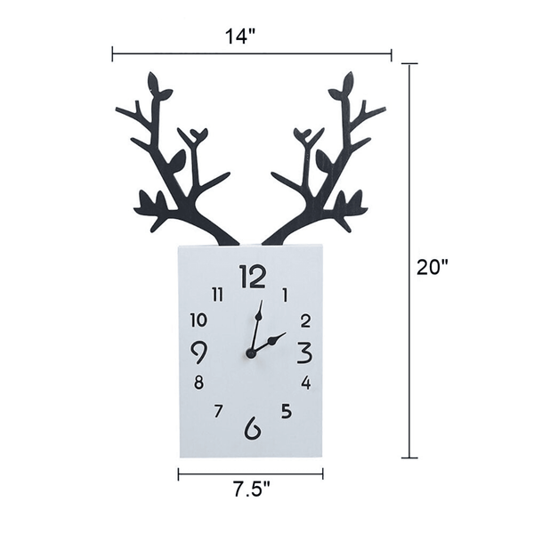 Wooden Deer Clock for Home Décor