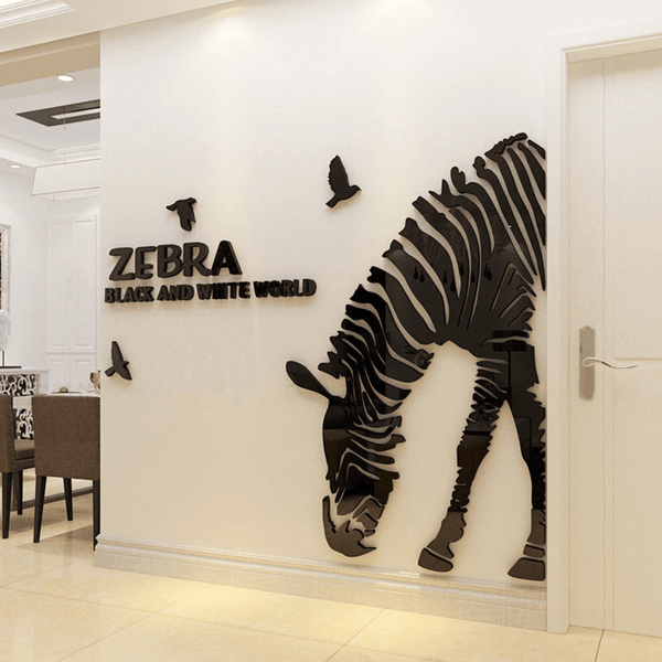 Zebra DIY 3D Acrylic Wall Sticker for Nursery and Decoration